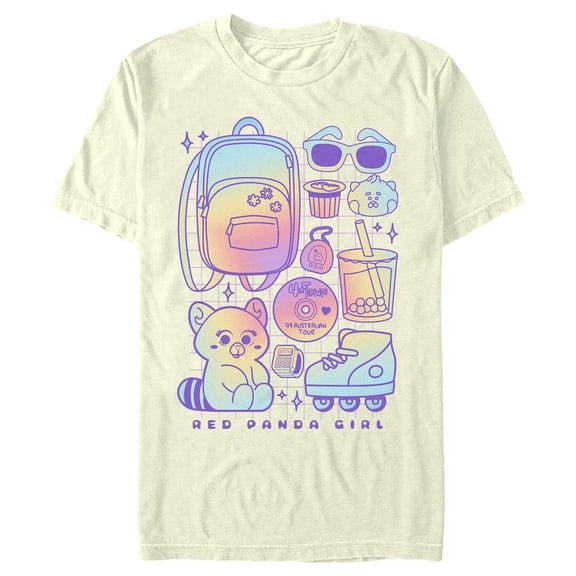 Men's Turning Red Red Panda Girl Mei Lee  Graphic Tee Beige 3X Large