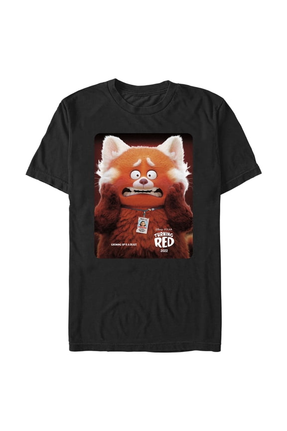 Men's Turning Red Red Panda Mei Lee Poster Graphic Tee Black X Large