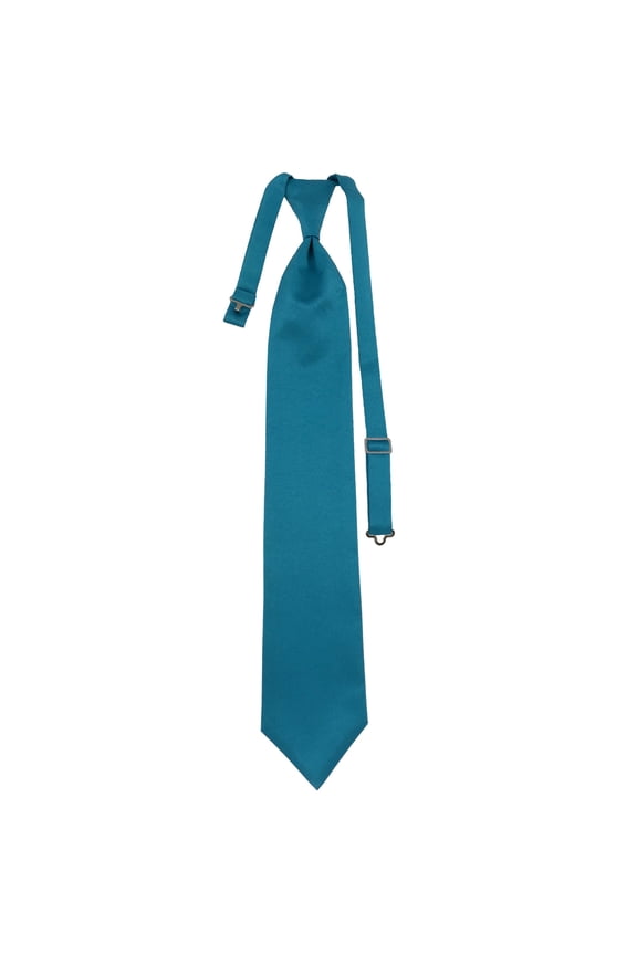 Men’s Turquoise Formal Satin Pre-Tied Necktie Tie in a Variety of Colors by Spencer J’s Signature Satin Collection