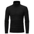 thumbnail image 1 of Men's Turtleneck Long Sleeve Shirts Classic Plain Pullover Sweater Basic Undershirt Slim Top Fashion Mens Sweatshirt Roll Neck Tops Underwear Lightweight Cotton Pullovers, 1 of 4