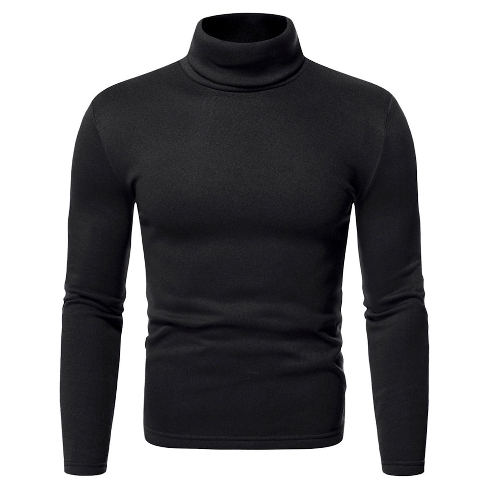 Men's Turtleneck Long Sleeve Solid Colour Stretch Slim Fit Bottoming
