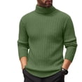 thumbnail image 1 of Men's Turtleneck Pullover Sweater Long Sleeve Slim Fit Ribbed Knit Top, 1 of 4
