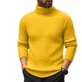 thumbnail image 1 of Men's Turtleneck Pullover Sweater Long Sleeve Slim Fit Ribbed Knit Top, 1 of 4