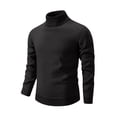 thumbnail image 1 of Men's Turtleneck Pullover Sweater Long Sleeve Slim Fit Solid Knit Top, 1 of 4