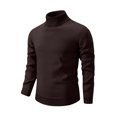 thumbnail image 1 of Men's Turtleneck Pullover Sweater Long Sleeve Slim Fit Solid Knit Top, 1 of 4