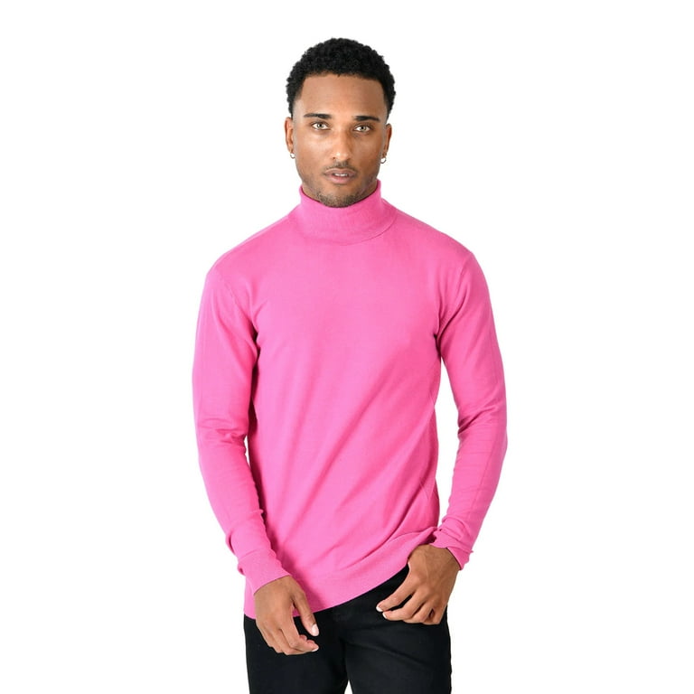 Men s Turtleneck Ribbed Solid Color Basic Sweater LS2100 Walmart