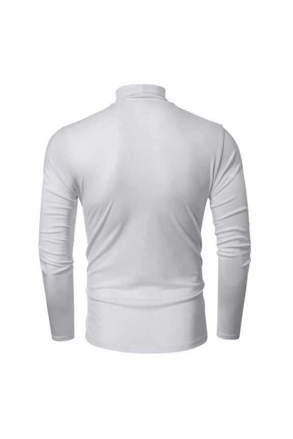 Men's Turtleneck Shirts Long Sleeve Cotton Pullover Sweaters Mock Neck T-Shirt Basic Slim Fit Tops Men's -color High-neck Stretch Base Layer Shirt T-shirt Top