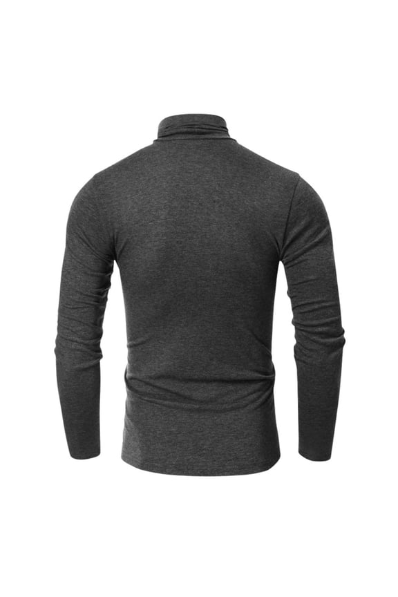 Men's Turtleneck Shirts Long Sleeve Cotton Pullover Sweaters Mock Neck T-Shirt Basic Slim Fit Tops Men's -color High-neck Stretch Base Layer Shirt T-shirt Top
