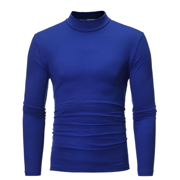 Men's Turtleneck Shirts Long Sleeve Lightweight Turtle Neck Undershirt Tops Pullover Ribbed Base Layer T Shirts