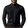 thumbnail image 1 of Men's Turtleneck Sweater Long Sleeve Ribbed Knit Pullover Slim Fit Casual Top, 1 of 5