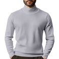 thumbnail image 1 of Men's Turtleneck Sweater Long Sleeve Ribbed Knit Pullover Slim Fit Casual Top, 1 of 5
