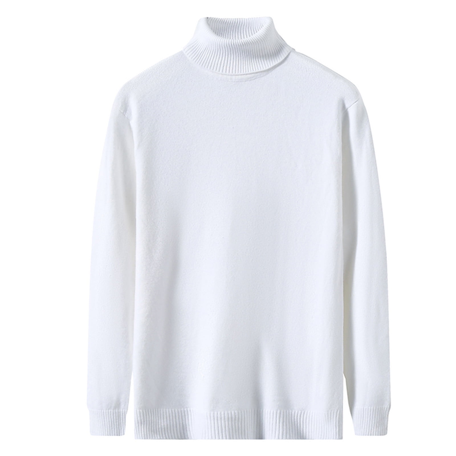 Men's Turtleneck Sweater Regular Fit Basic Long Sleeve Tee Shirts