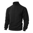thumbnail image 1 of Men's Turtleneck Sweaters Cable Knitted Pullovers Warm Winter Sweater Tops Black L, 1 of 7