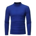 thumbnail image 1 of Men's Turtleneck Top Slim Fit Solid Base Thin Sweater Casual Long Sleeve Underwear Tops Male Cozy Blouse T-Shirt, 1 of 5