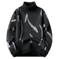 thumbnail image 1 of Men's Turtleneck Wool Sweater Coat Thick Warm Pullover Casual Oversized Knit Top Winter Fashion Comfortable Soft, 1 of 2