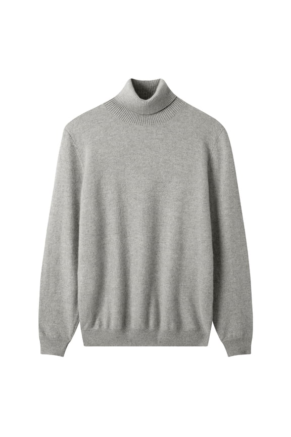 Mens Turtleneck Sweater Warm Knitted