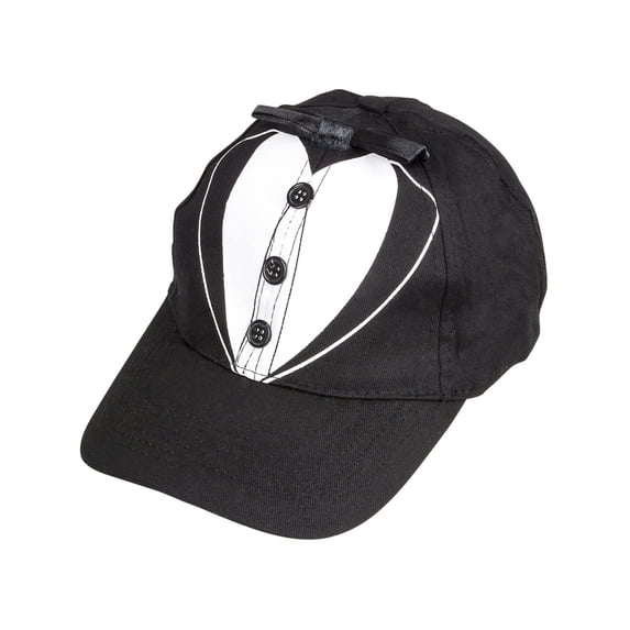 Men's Tuxedo Design Costume Baseball Hat for Grooms Wedding Parties Prom