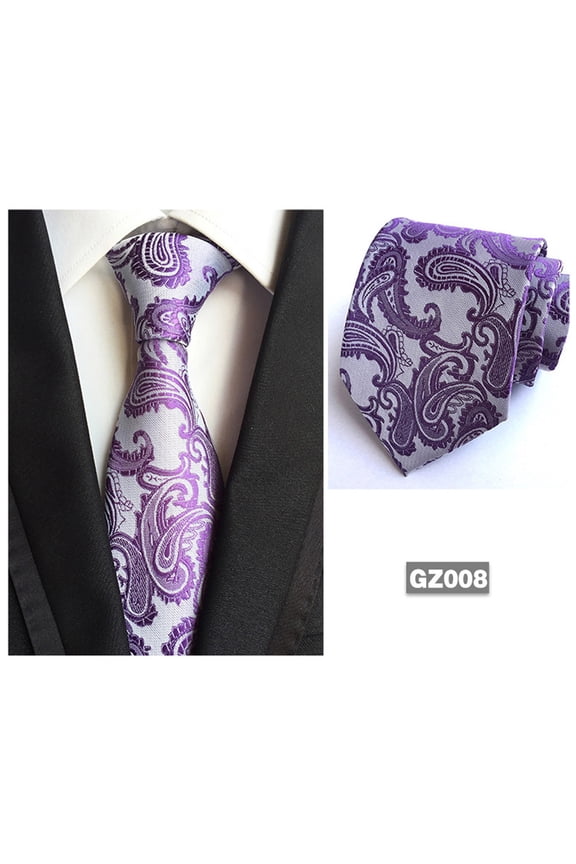 Men's Tuxedo Paisley Print Wide 8.5CM Necktie Wedding Party Formal Tie