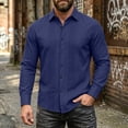 thumbnail image 1 of Men's Tuxedo Shirt Formal Dress Shirt Pleated Long Sleeve Button Down Shirts for Prom Party Wedding, 1 of 6