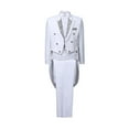 thumbnail image 1 of Men's Tuxedo Slim Fit Formal Magician Costume Tuxedo Jacket Musician Suit Blazer Prince Party Suit Embroidered Court Suit, 1 of 9