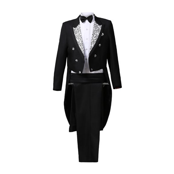 Men's Tuxedo Slim Fit Formal Magician Costume Tuxedo Jacket Musician Suit Blazer Prince Party Suit Embroidered Court Suit