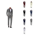 thumbnail image 1 of Men's Tuxedo Suit Set for Weddings Events Parties Business, One Button Jacket with Stylish Neckline, Straight Leg Dress Pants, Slim Fit Elegant Formal Wear, 1 of 5
