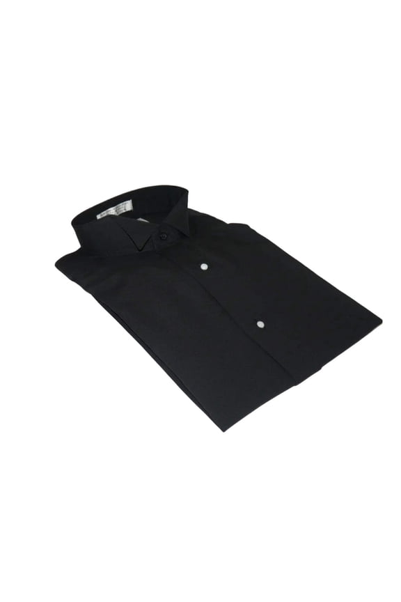 Men's Tuxedo shirt By CLASSIX Wing Tip Formal Plain Front After Six M14 Black