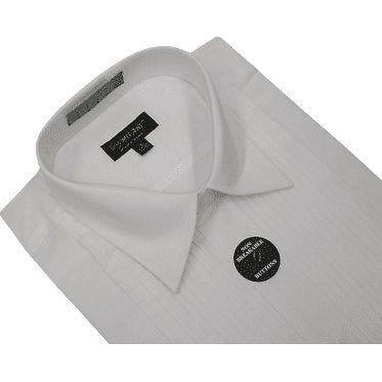 Mens White Lay-Down Reg or Slim-Fit Tuxedo Shirt main image 1