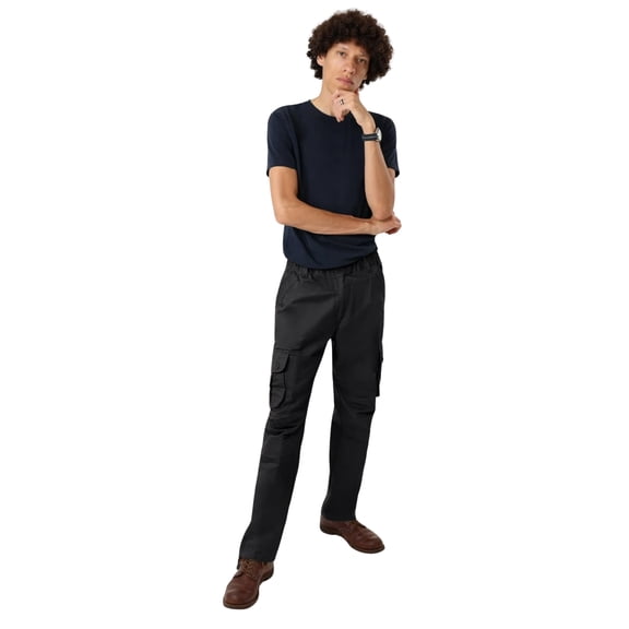 StrongEnough Cotton Twill Cargo Pants for Men, Workwear Outdoor Pants, Durable Utility Pants with Multiple Pockets, Adjustable Waist, Casual Fit