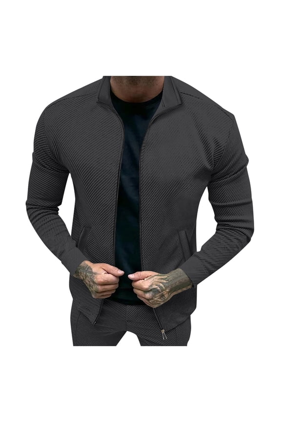 Men's Twill Jacquard Lightweight Flying Jacket Breathable Soft Casual Outerwear for Daily Wear