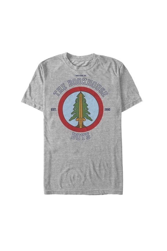 Men's Twin Peaks Bookhouse Boys Graphic Tee Athletic Heather Large