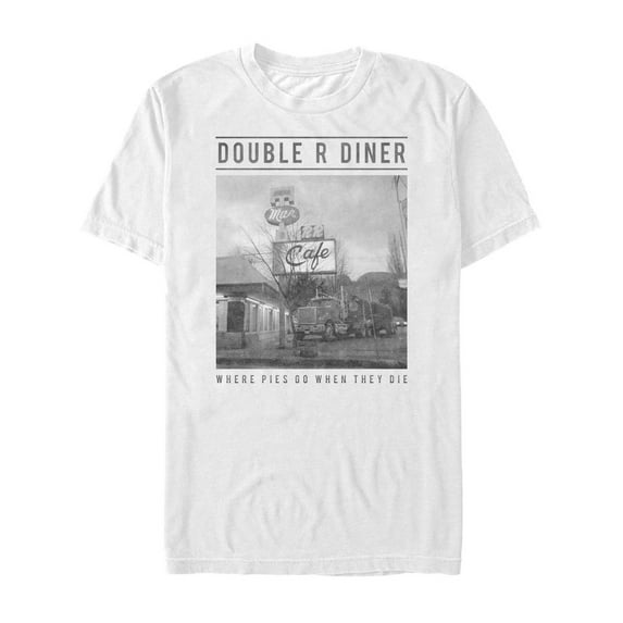 Men's Twin Peaks Double R Diner Pie Heaven Graphic Tee White 3X Large
