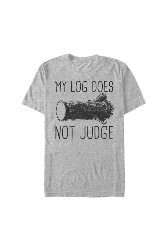 Men's Twin Peaks Log Does Not Judge  Graphic Tee Athletic Heather X Large