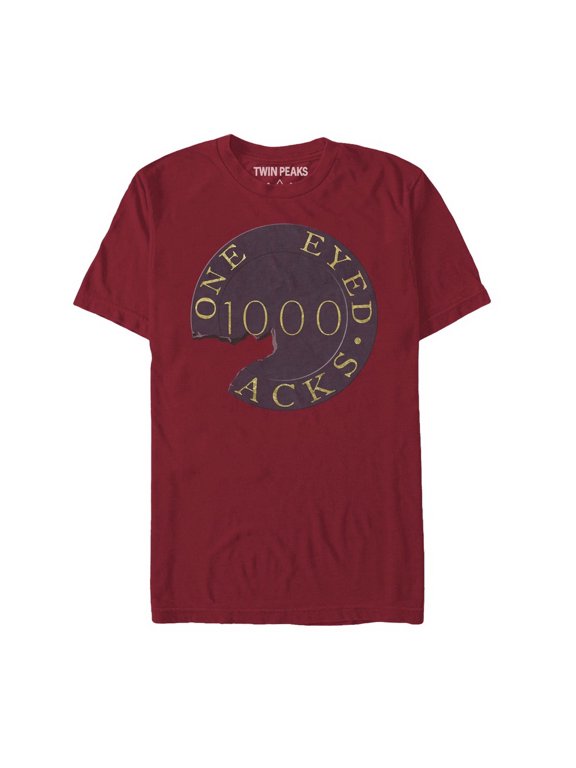 Men's Twin Peaks One Eyed Jacks Poker Chip Graphic Tee Cardinal Medium