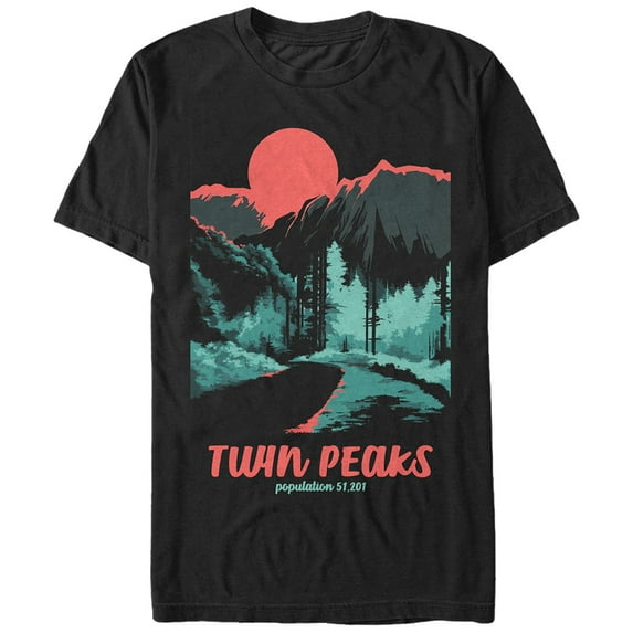 Men's Twin Peaks Population Graphic Tee Black 3X Large