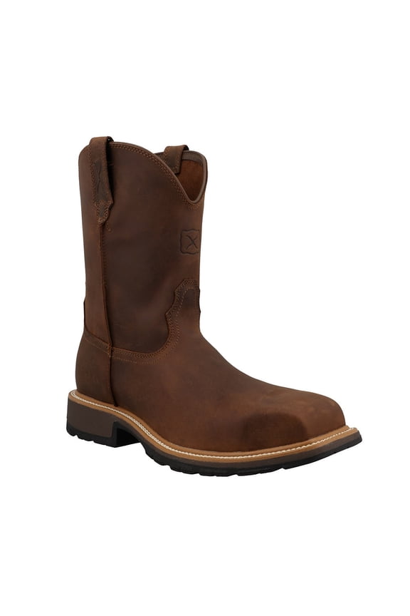 Men's Twisted X 10" Brown Cowboy Nano Square Toe Work Boot