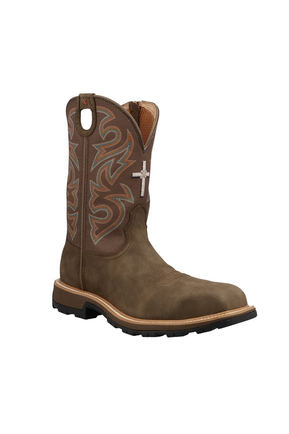 Men's Twisted X 11" Ultralite Brown Nano Square Toe Work Boot