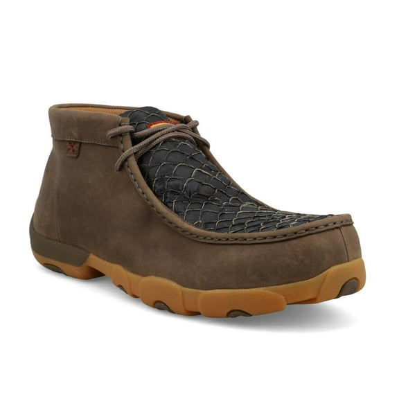 Men`s Twisted X Black and Shitake Work Chukka Nano Toe Driving Moc