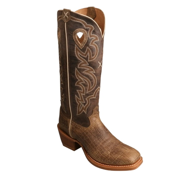 Men's Twisted X MBK0030 Buckaroo Cowboy Boot Crazy Horse Taupe Hippo/Crazy Horse Taupe 12 2E