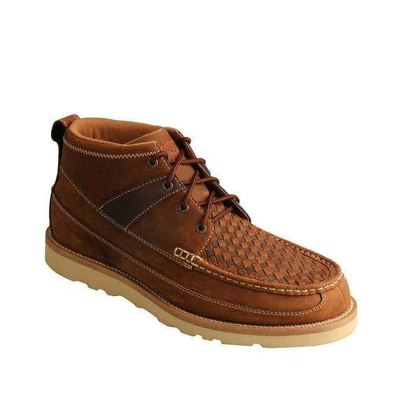 Men's Twisted X MCA0032 Ankle Boot Woven Saddle/Oiled Saddle Leather 12 W