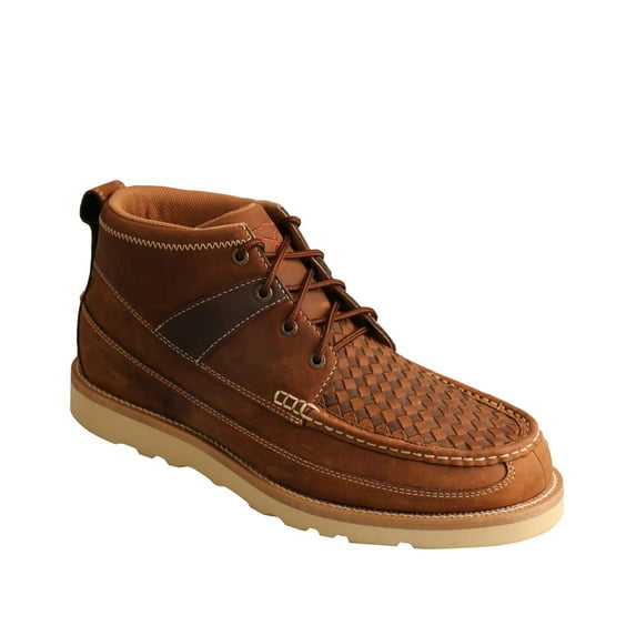 Men's Twisted X MCA0032 Ankle Boot Woven Saddle/Oiled Saddle Leather 7.5 W