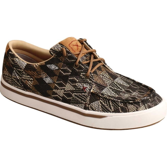 Men's Twisted X MCA0044 Kicks Moc Toe Sneaker Black Multi Textile 10.5 M