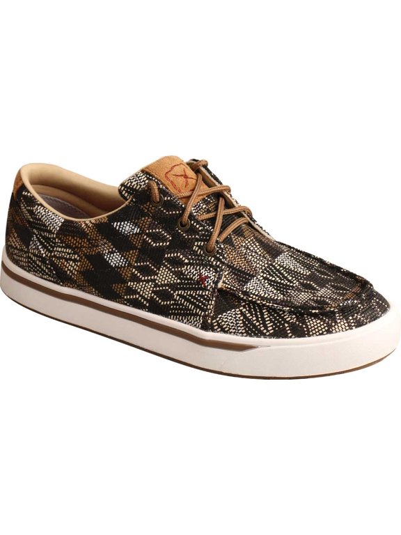 Men's Twisted X MCA0044 Kicks Moc Toe Sneaker Black Multi Textile 12 M