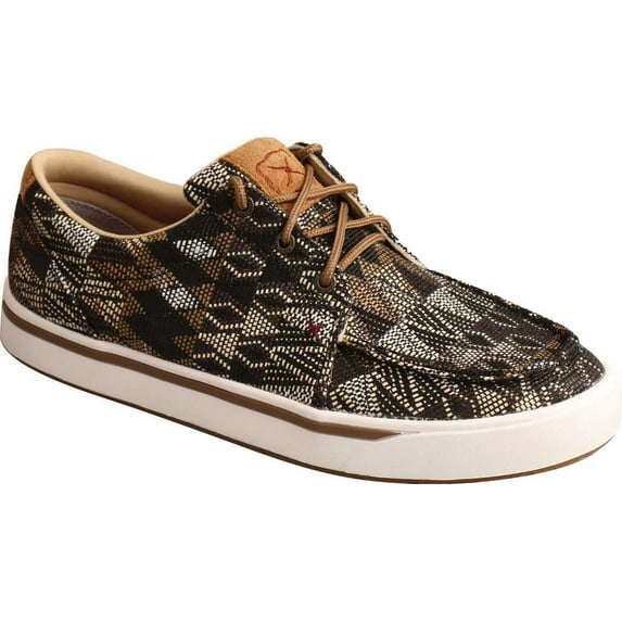 Men's Twisted X MCA0044 Kicks Moc Toe Sneaker Black Multi Textile 9.5 M