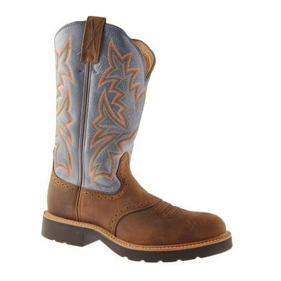 Men's Twisted X MCW0002 Distressed Saddle/Denim Leather 12 2E