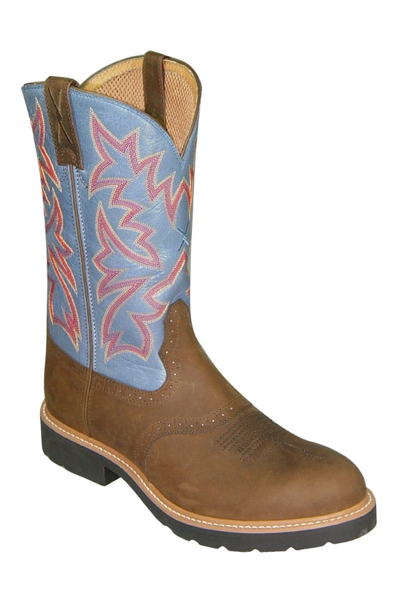 Men's Twisted X MCW0002 Distressed Saddle/Denim Leather 9.5 D