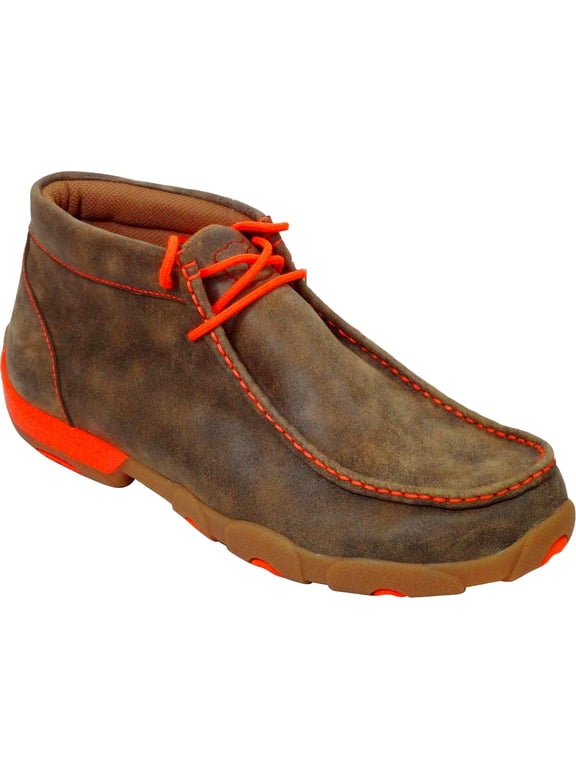Men's Twisted X MDM0019 Bomber/Neon Orange Leather 10 W