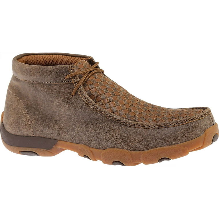 Men s Twisted X MDM0033 Driving Moc Bomber Tan Leather 10 M