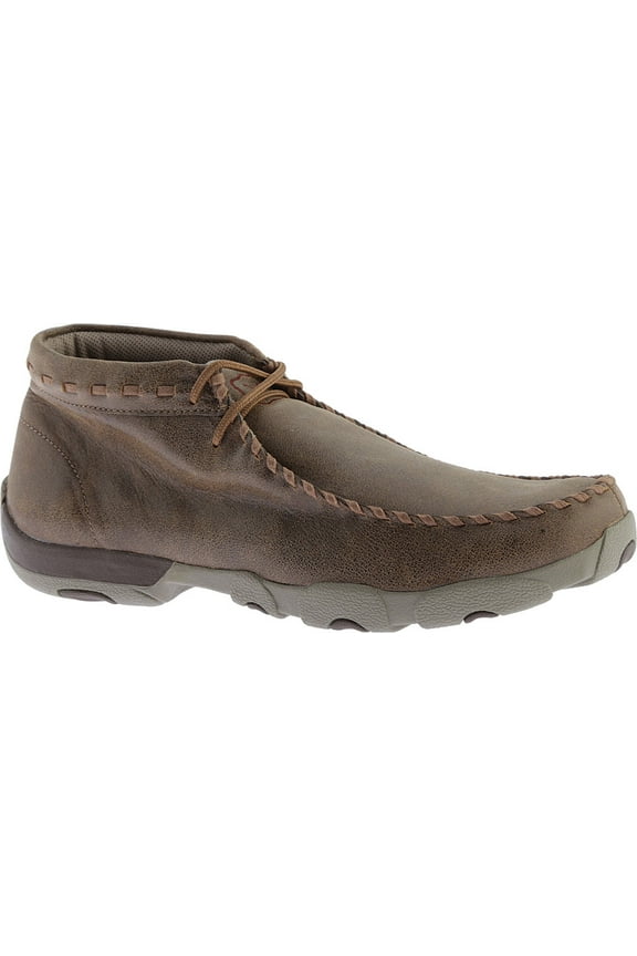 Men's Twisted X MDM0049 Driving Moc Bomber/Taupe Leather 9 M