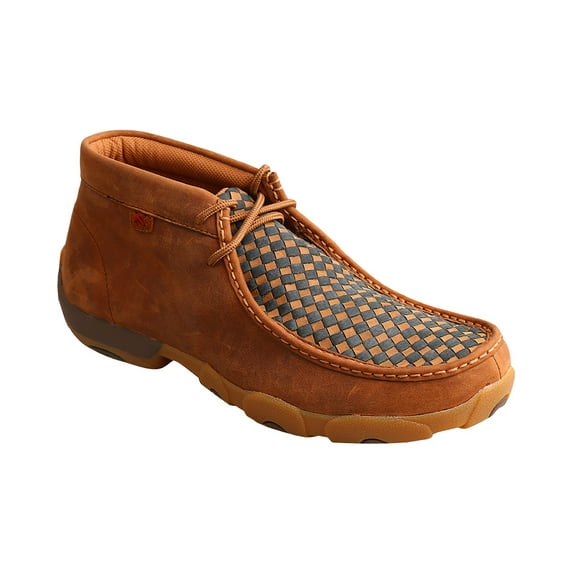 Men's Twisted X MDM0057 Driving Moc Chukka Oiled Saddle/Blue Leather 10.5 M
